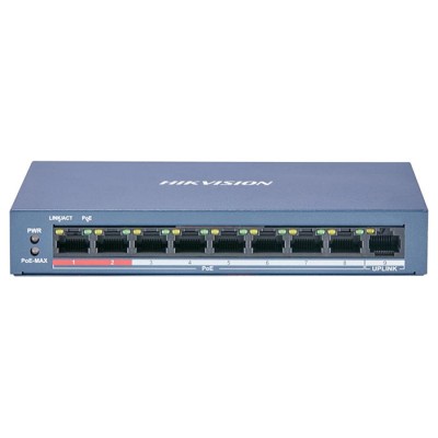 Switch 8 porte POE 10/100 Mbps Metallico Budget Totale: 60 W