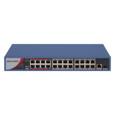 Switch 24 porte POE 10/100 Mbps Metallico Budget Totale: 230 W