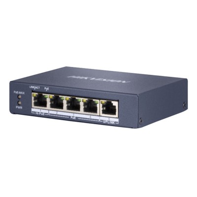 Switch 4 porte HI-PoE 10/100/1000 Mbps Budget Totale: 60 W (TOP SERIES)