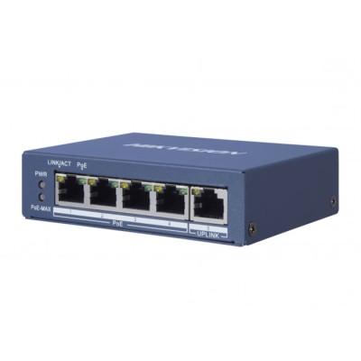 Switch 4 porte POE 10/100/1000 Mbps Metallico Budget Totale: 60 W