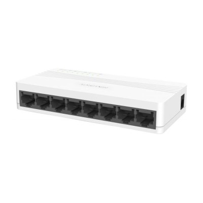 Switch 8 porte 10/100/1000 Mbps Plastico  Banda: 16 Gbps (TOP SERIES)