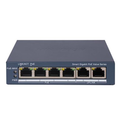 Switch Smart Managed  4 Gigabit RJ45 PoE ports, 2 Gigabit RJ45 budget  45W