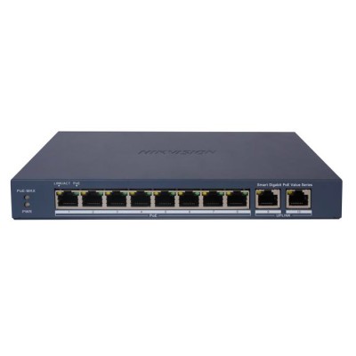 Switch 8 porte POE 10/100/1000 Mbps Budget Totale: 60 W