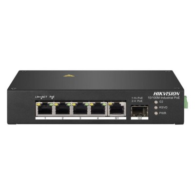 L2, Unmanaged, 4 10/100M PoE ports, 1 Gigabit RJ45, 1 Gigabit SFP Uplink,