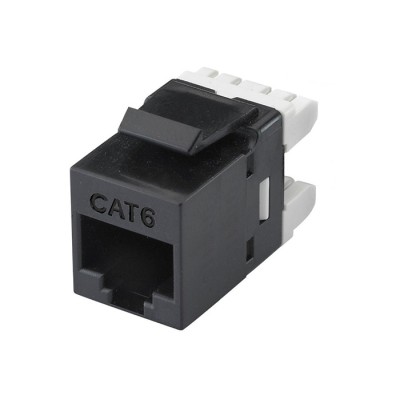 Presa Keystone RJ45 CAT 6 UTP 180, Nera