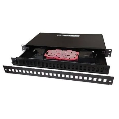 Cassetto ottico doppio pannelloa rack 19" è di tipo estraibile LC-SC