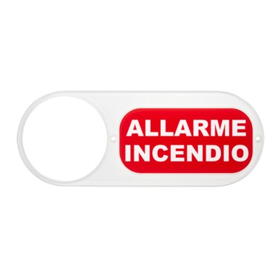 Pannello in plexiglass ALLARME INCENDIO