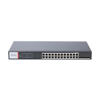 Switch L2, Smart Managed, 24 Gigabit PoE ports, 4 Gigabit SFP ports