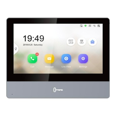 DS-KH8350-WTE1 Postazione da interno IP 7". Design Red dot