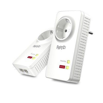Kit 2 Adattatori fino a 1200 Mbit/s Porta Lan Plug&Play Eco 