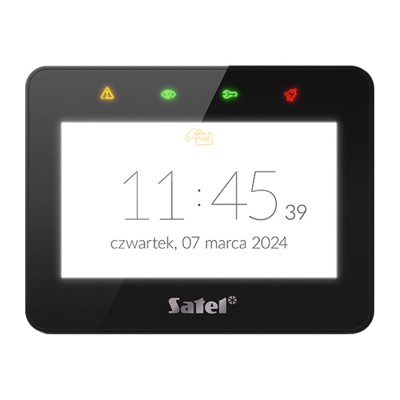 Tastiera touch screen da 4.3"per centrali INTEGRA e VERSA colore nero MIFARE